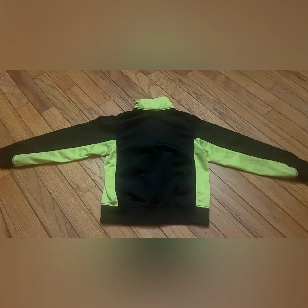 Nike Kids' Black & Neon Yellow-Green Full-Zip Track Jacket Sweatshirt Boys Sz 4